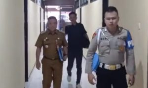 Pj Bupati Talaud saat berada di Mapolda Sulut, foto (ist)