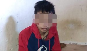 Tersangka berinisial MM (18), (foto : dok humas polres Minsel)