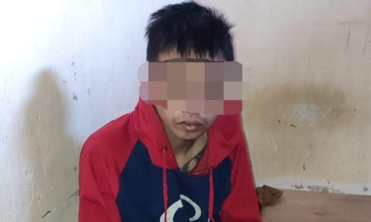 Tersangka berinisial MM (18), (foto : dok humas polres Minsel)