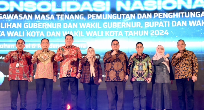 Konsolnas Pengawasan Masa Tenang, Pemungutan dan Penghitungan Suara Pemilihan 2024 di Jakarta, Selasa (19/11/2024). (foto : istimewa)