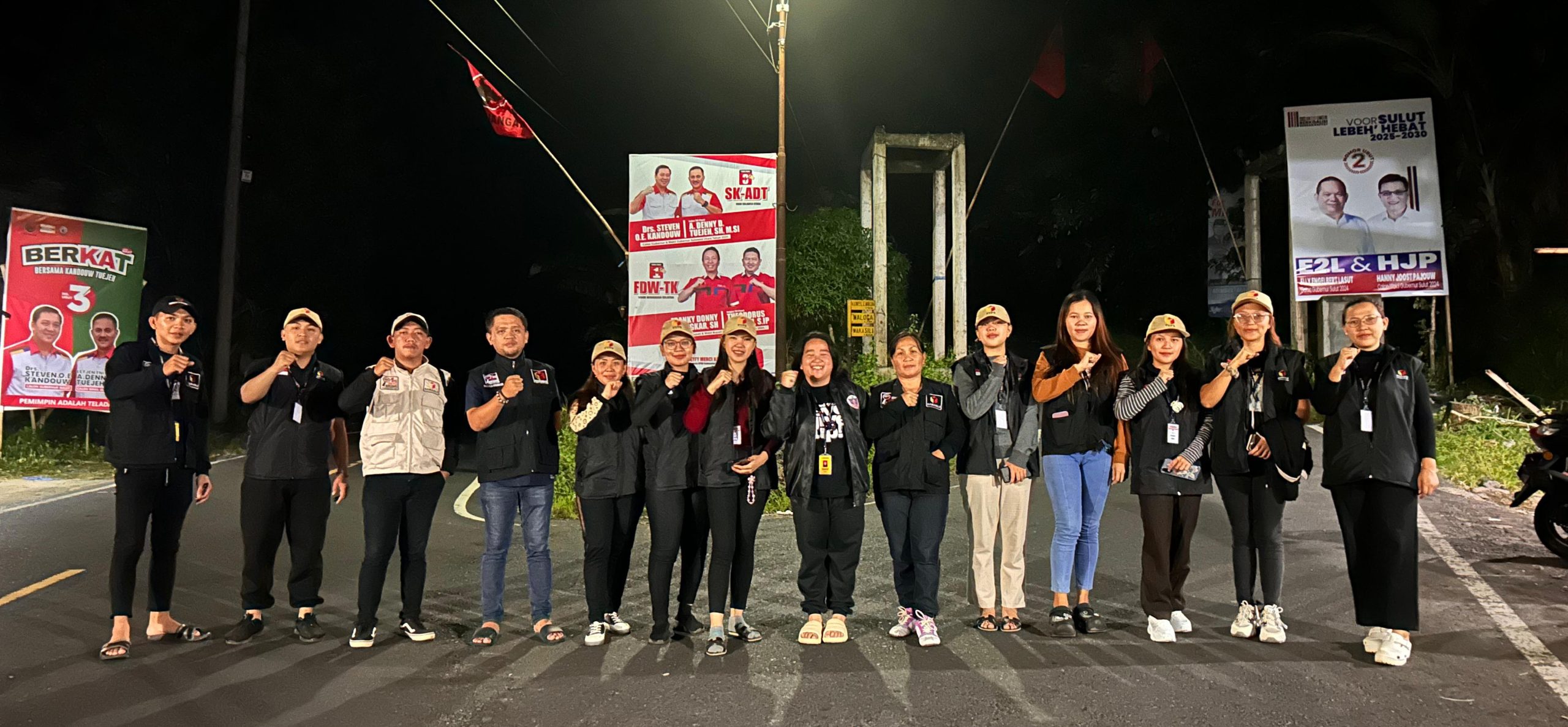 Patroli pengawasan penertiban APK Panwascam Kumelembuai, Minggu (24/11/2024), (foto : dokumentasi panwascam Kumelembuai)