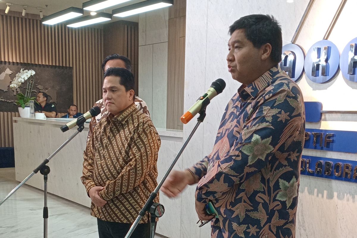 Menteri BUMN Erick Thohir dan Menteri Perumahan dan Kawasan Permukiman (PKP) Maruarar Sirait, foto : (ist)