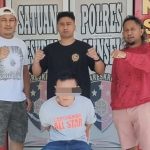 Tersangka lelaki berinisial ML, usia 46 tahun saat diamankan, (foto:humas polres minsel)
