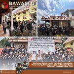 Apel siaga dalam rangka persiapan pengawasan masa tenang, pemungutan dan penghitungan suara pemilihan serentak tahun 2024, di kantor sekretariat panwascam Desa Kumelembuai Atas, Kecamatan Kumelembuai, Sabtu (23/11/2024. (foto:dok panwascam kumelembuai)