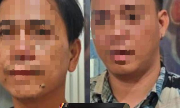 Dua terduga pelaku pungli di pasar bersehati, (foto : humas polresta manado)