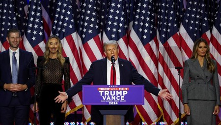 Donald Trump Saat Deklarasi Kemenangan, foto : ( Reuters)
