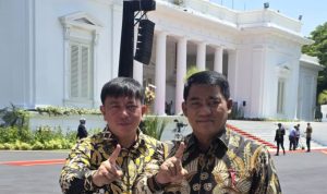 Gubernur terpilih Yulius Selvanus bersama Sekretaris DPD Gerindra Sulut Harvani Boky