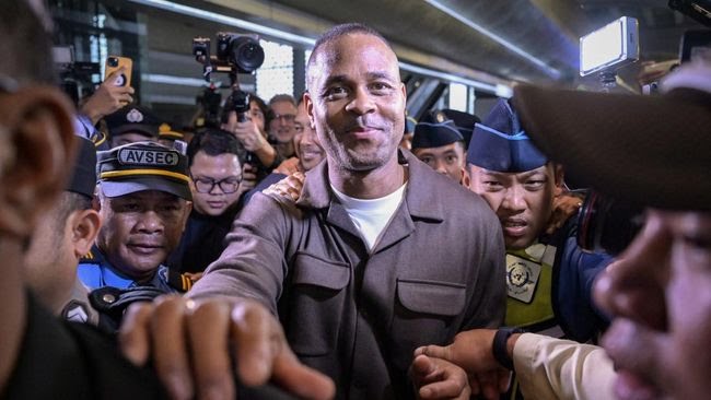 Patrick Kluivert saat tiba di Indonesia, (foto : antara)
