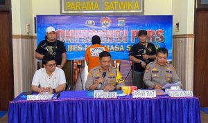 Konferensi pers dilaksanakan di ruang lobby Polres Minsel, Rabu (12/02/2025)