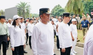 YSK -VM saat ikut gladi kotor di Monas, (foto : istimewa)