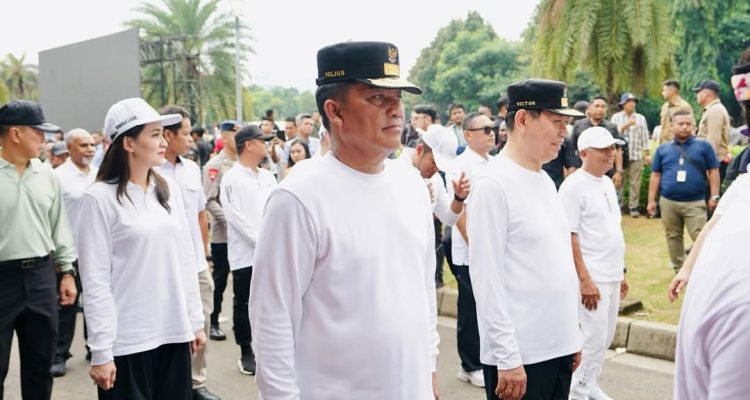 YSK -VM saat ikut gladi kotor di Monas, (foto : istimewa)