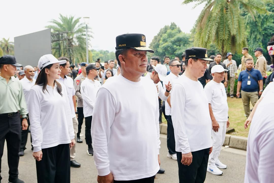 YSK -VM saat ikut gladi kotor di Monas, (foto : istimewa)