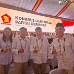 DPC Gerindra Minsel saat menghadiri Rapimnas dan KLB di Hambalang
