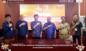 DPRD Talaud saat audiens dengan KPU Sulut, (foto : dok KPU Sulut)