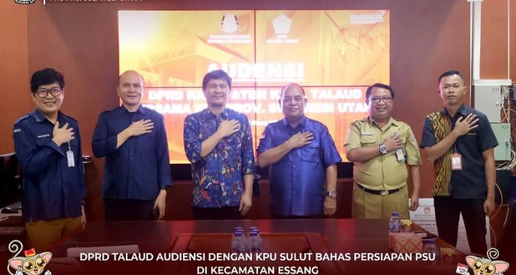 DPRD Talaud saat audiens dengan KPU Sulut, (foto : dok KPU Sulut)