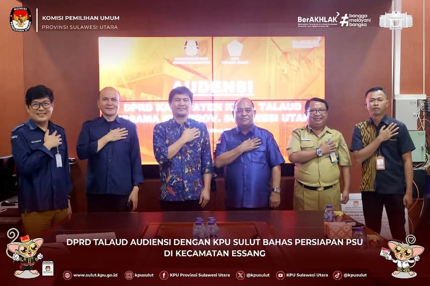 DPRD Talaud saat audiens dengan KPU Sulut, (foto : dok KPU Sulut)