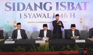 Sidang Isbat di Kantor Kementerian Agama, Jalan MH Thamrin No. 6, Jakarta, Sabtu (29/3/2025). (foto : istimewa)