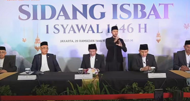 Sidang Isbat di Kantor Kementerian Agama, Jalan MH Thamrin No. 6, Jakarta, Sabtu (29/3/2025). (foto : istimewa)