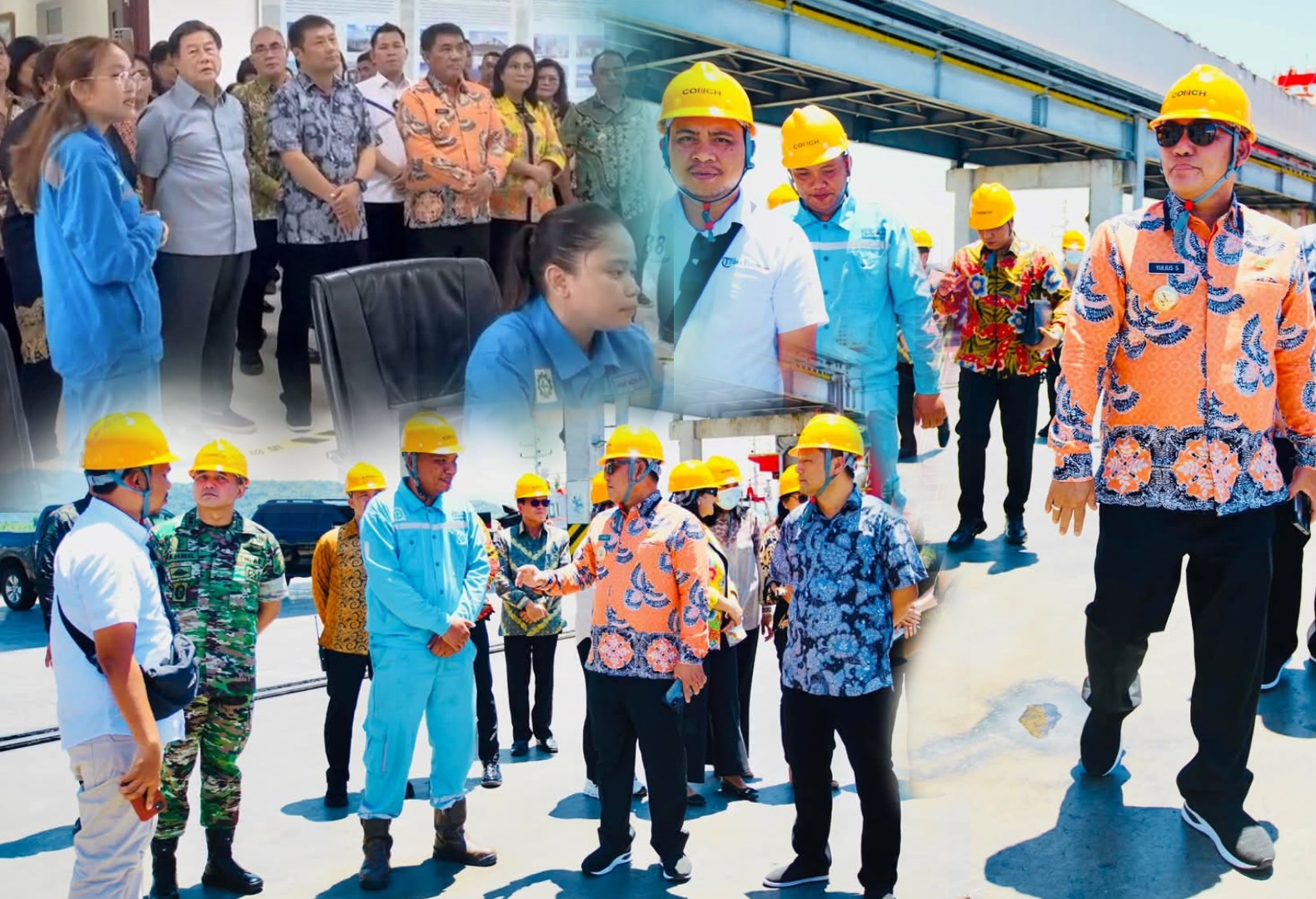 Gubernur Yulius saat meninjau pabrik semen PT. Conch North Sulawesi Cement, Jumat (28/3/2025). (foto : ist)