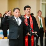 Dr Jemmy Stani Kumendong, MSi saat dilantik sebagai Inspektur Daerah Provinsi Sulut, (foto : istimewa)