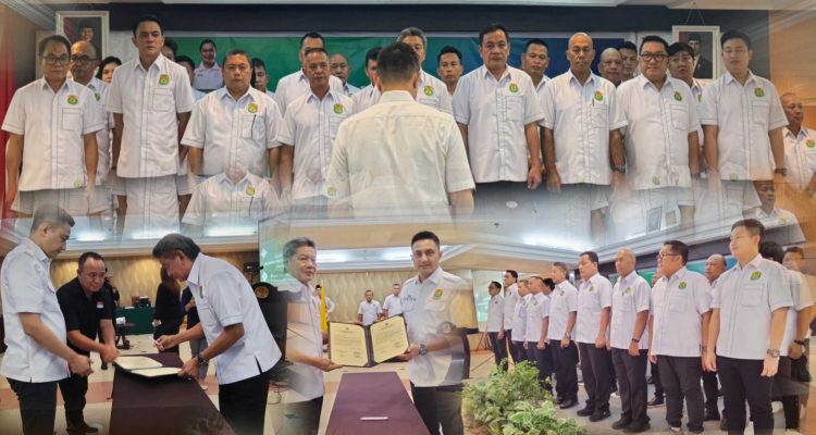 Pelantikan Pengprov PBSI Sulut oleh Sekjen PP PBSI Ricky Soebagdja di Grand Puri Hotel Manado, Sabtu (19/7/2025). (foto : istimewa/kolase alternatif)