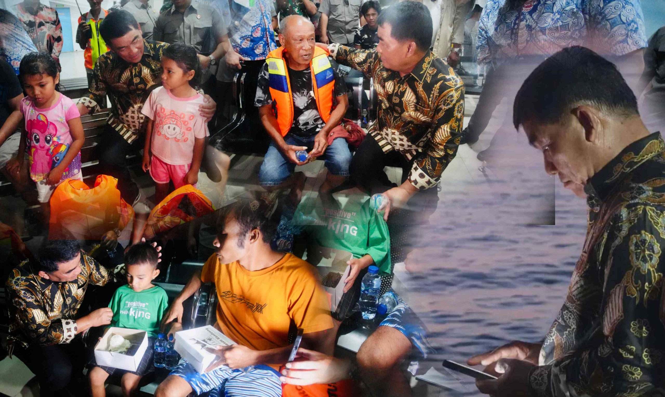 ‎Gubernur Yulius di Pelabuhan Manado, (foto : istimewa/kolase alternatif)