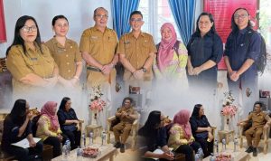 Kunjungan Tim Kementerian Lingkungan Hidup di SMA N 1 Amurang, Senin 11 Agustus (foto istimewa/kolase alternatif)