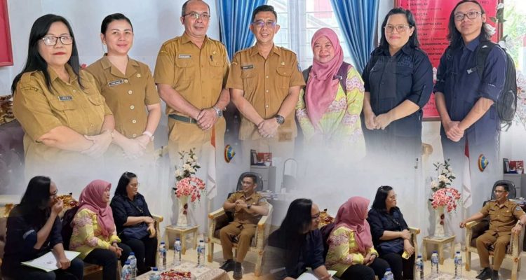 Kunjungan Tim Kementerian Lingkungan Hidup di SMA N 1 Amurang, Senin 11 Agustus (foto istimewa/kolase alternatif)