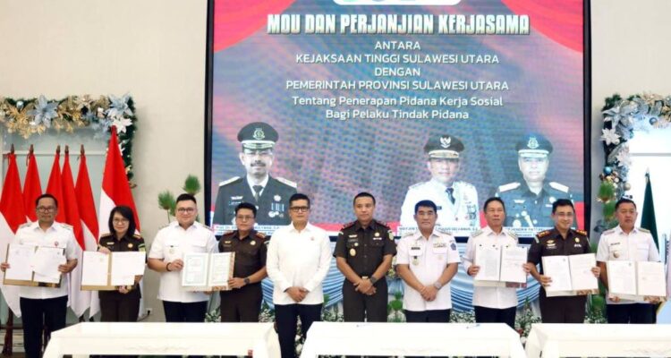1. Pemprov Sulut-Kejati Sulut-MoU Pidana Kerja Sosial-Komentar.co