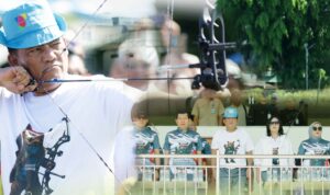 Gubernur Sulawesi Utara (Sulut) Yulius Selvanus resmi membuka kegiatan Gubernur Cup Merah Putih Panahan Sulut Open 2026 di Stadion Klabat Manado, Senin (9/2/2026).