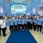 Foto bersama pengurus Dekopinda Minsel usai pelantikan di Graha Gubernur, Jumat (6/3/2026)