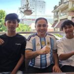 Ketua AFP Sulut Meyvo Rumengan bersama Ahmad Abdul Karim dan Alfa Karaeng