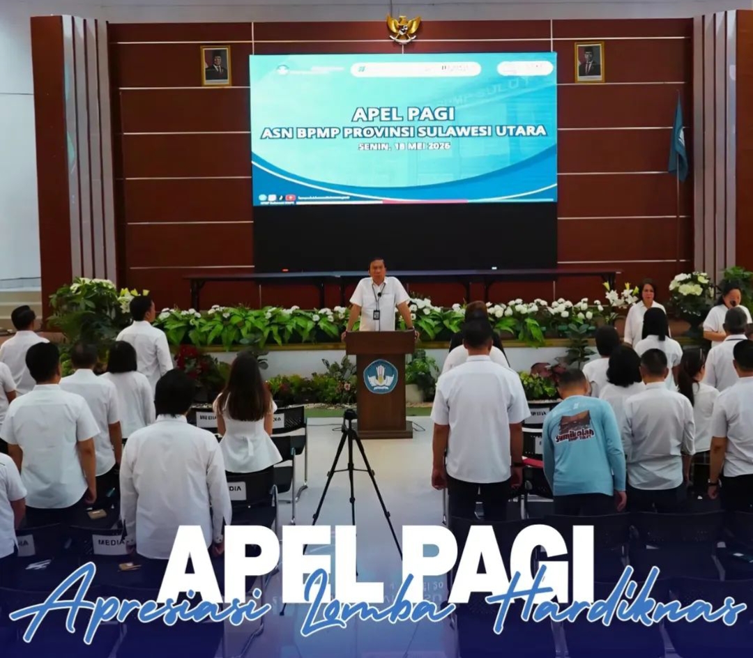 Febry Dien saat memimpin apel pagi, Senin (18/5/2026). (foto : dok BPMP)