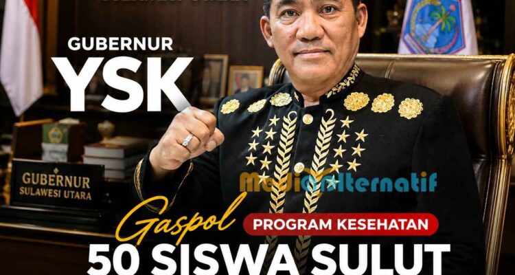 Gubernur Yulius Selvanus Komaling (YSK). (foto : ist, grafis : mediaalternatif)