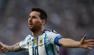 Penyerang Argentina, Lionel Messi, kini cetak 17 gol di Piala Dunia. (Roberto SCHMIDT / AFP)