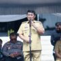 Gubernur Sulawesi Utara Yulius Selvanus Komaling (YSK) saat memberikan sambutan dalam acara perayaan hari raya Qurban di Manado, Sulawesi Utara. Gubernur YSK juga menyampaikan ucapan selamat Tahun Baru Islam 1 Muharram 1448 Hijriah kepada seluruh umat Muslim di Sulut. (foto : ist)