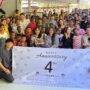 Owner Allure Coffee Penzy dan Chika Manalip bersama team saat berbagi dengan anak-anak Yayasan Panti Asuhan dan Rumah Singgah Terang Titipan Tuhan, Minggu (21/6/2026).