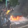 Aksi demonstrasi mahasiswa di depan Kantor DPRD Sulawesi Utara, Rabu (17/6/2026)