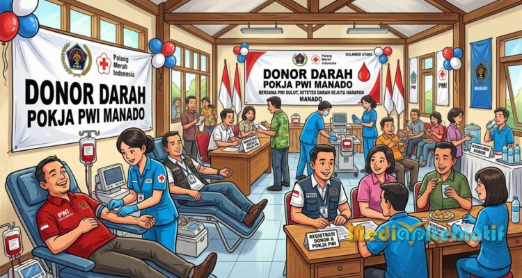 Ilustrasi Donor Darah Pokja PWI Manado