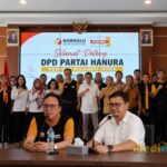 Foto bersama Pengurus DPD Partai Hanura Sulut dan jajaran struktural Bawaslu, Rabu (24 Juni 2026). (dok.bawaslu/grafis:mediaalternatif)