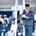 ‎Gubernur Yulius Selvanus Komaling (YSK) saat memimpin upacara Hari Lahir Pancasila 2026, (foto : dok YSK)
