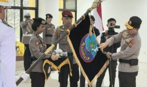 Upacara Pemuliaan Nilai-Nilai Luhur Tribrata yang dirangkaikan dengan tradisi pencucian Pataka Polda Sulut “Maesa’an Waya” di aula Polda Sulut, Senin (29/6/2026).