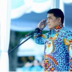 Gubernur YSK saat memimpin Upacara Peringatan Hari Keluarga Nasional (Harganas) ke-33 Tahun 2026 di Manado, Senin (29/6/2026).