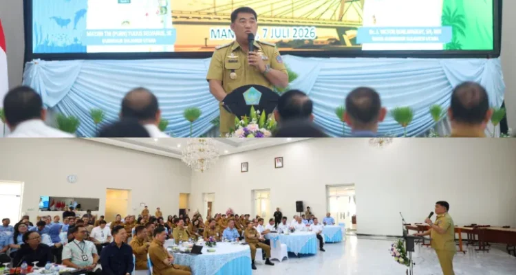 Gubernur YSK saat memberikan arahan pada Rapat Kerja Perangkat Daerah di wisma negara bumi beringin. (dok.ist)