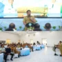 Gubernur YSK saat memberikan arahan pada Rapat Kerja Perangkat Daerah di wisma negara bumi beringin. (dok.ist)