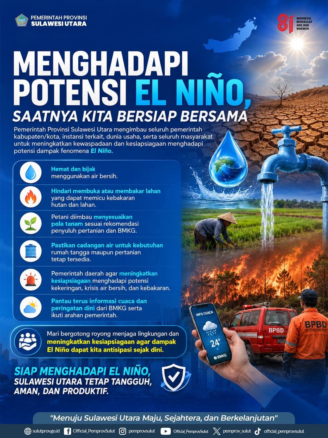 Himbauan Pemprov Sulut menghadapi El Nino