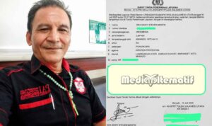 Pelapor Eka Dicky Steven Mantik (kiri) LP di Polda Sulut (kanan). (dok/grafis:mediaalternatif)