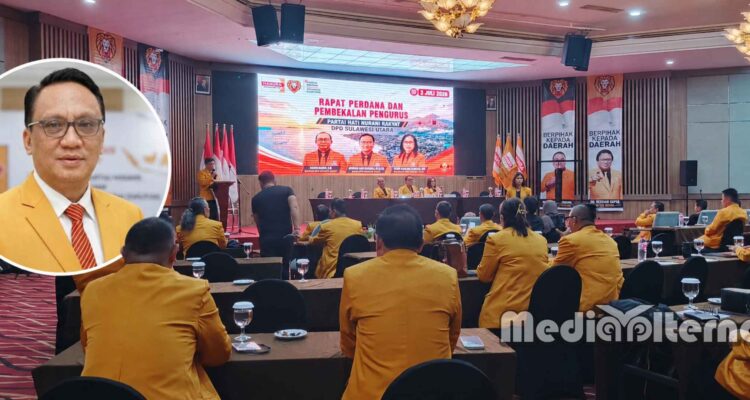 Rapat perdana sekaligus pembekalan bagi seluruh jajaran pengurus di Hotel Aryaduta Manado, Jumat (3/7/2026).