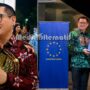 ‎(foto kiri) Bupati Joune Ganda usai Gala Dinner bersama Gubernur dan Delegasi Uni Eropa di Wisma Negara Bumi Beringin, Manado. ‎(foto kanan) Pemberian cenderamata oleh Duta Besar Uni Eropa untuk Indonesia, Denis Chaibi kepada Bupati Joune Ganda di Minut. ‎(dok.mediaalternatif)