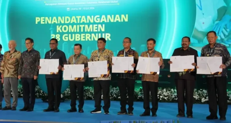 Gubernur YSK saat menghadiri agenda nasional percepatan eliminasi kusta yang diselenggarakan Kementerian Kesehatan RI di Hotel Gran Sahid, Jakarta, Jumat (10/7/2026).